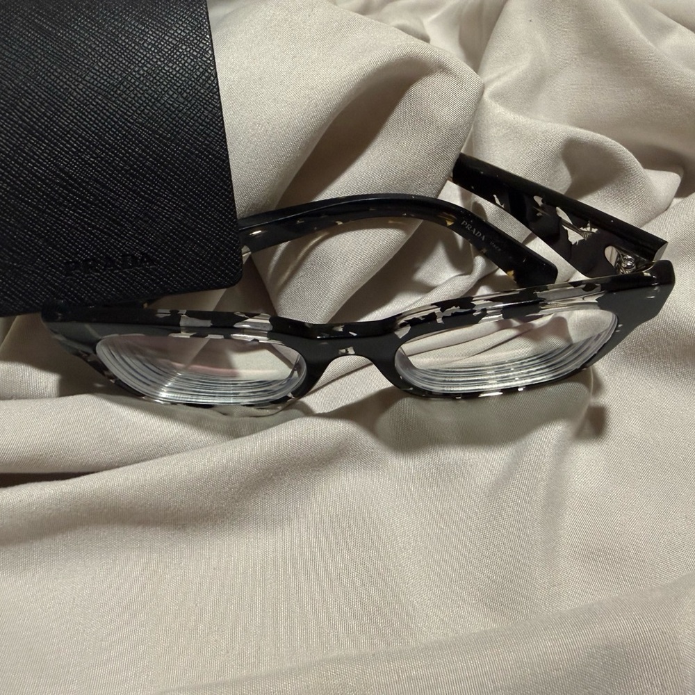 Prada Black and White Women's Glasses